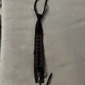 Heavy Red Gothic Alternative Corset Black Lace-Up Zipper Tie